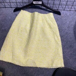 💛 Yellow Tweed Mini Skirt A-Line Elegant